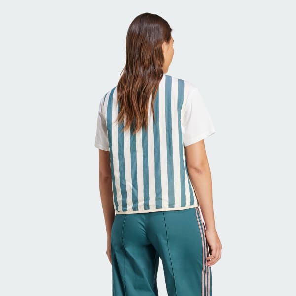 White adidas Originals Summer Glow Reversible Vest