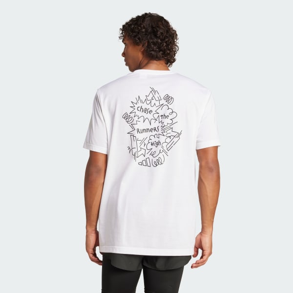White Running Chase The Runners High Graphic Tee