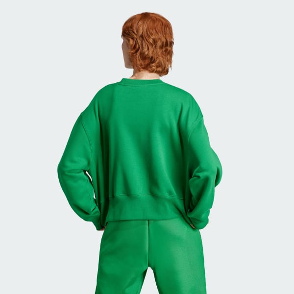 | Essentials US Women\'s Lifestyle Adicolor Crew - adidas Green adidas Sweatshirt |