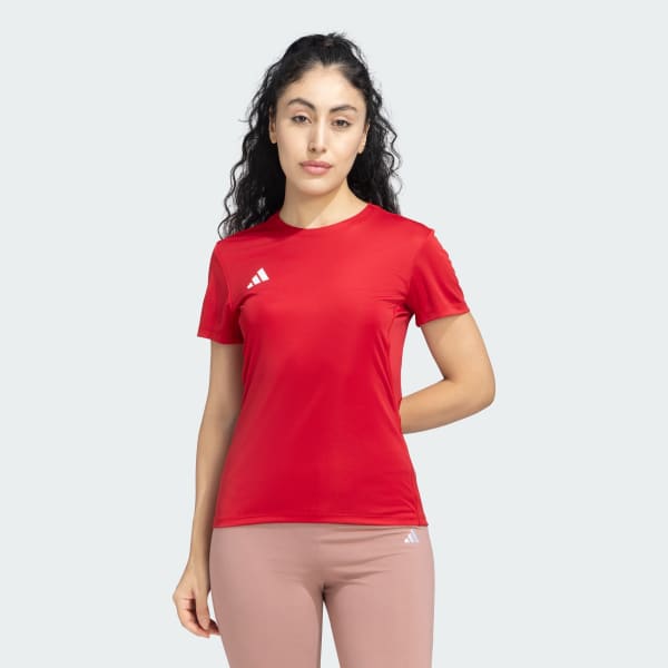 Red Adizero Essentials Running Tee
