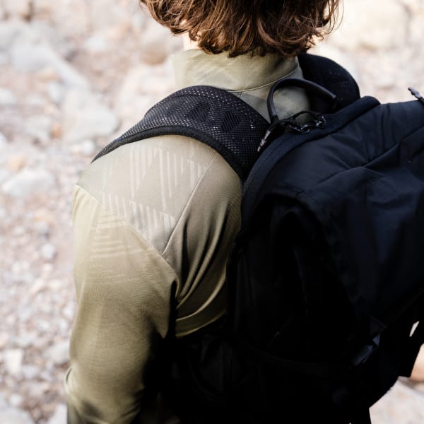 สีเขียว เสื้อยืดแขนยาวซิปยาวครึ่งตัว Terrex Multi