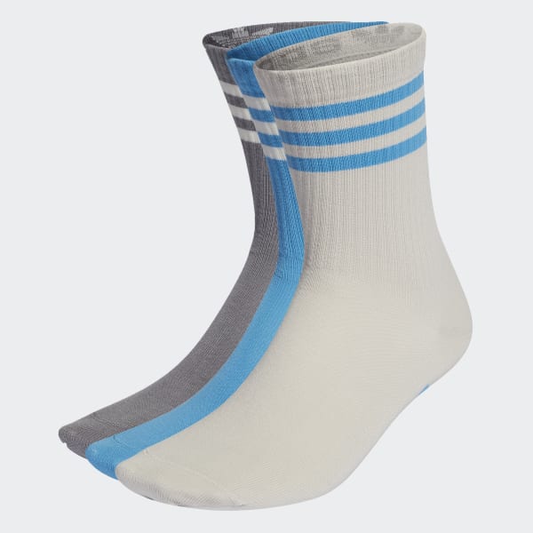 Γκρι Blue Version Mid-Cut Crew Socks 3 Pairs LOG29