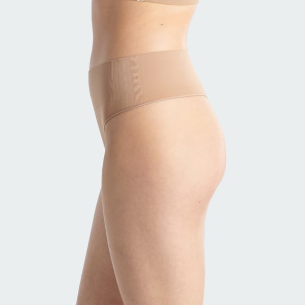 adidas Active Seamless Micro Stretch Thong Underwear - Brown