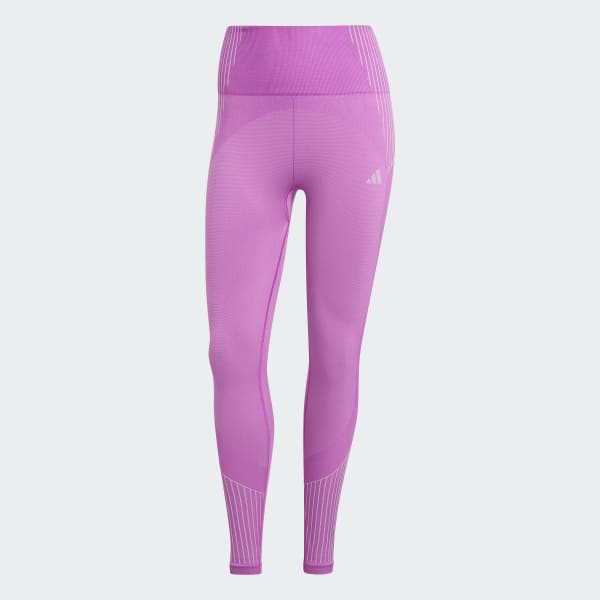 Purple Seamless Branded 7/8 Leggings