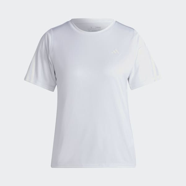 Hvit Run Icons 3-Stripes Low-Carbon Running T-skjorte