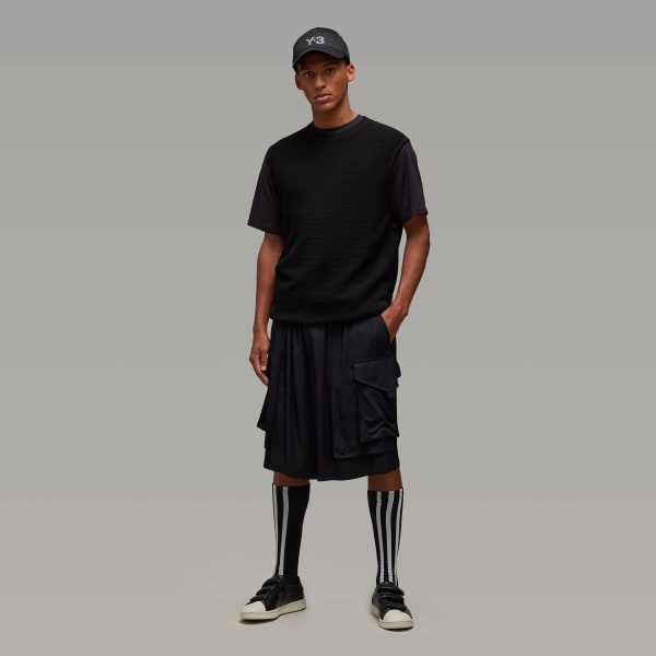 Black Y-3 Graphic Knit Vest
