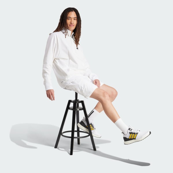adidas Z.N.E. Woven Quarter-Zip Sweatshirt - White | Free