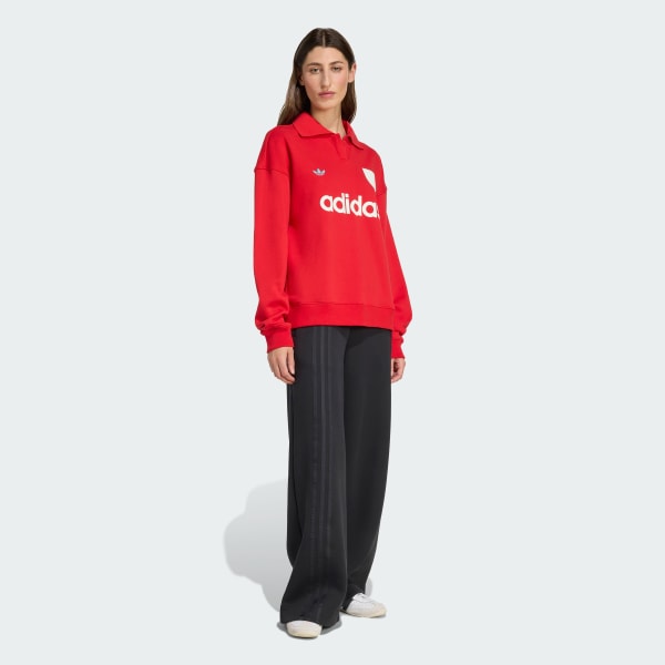 Rood Sweatshirt met Voetbal-Graphic