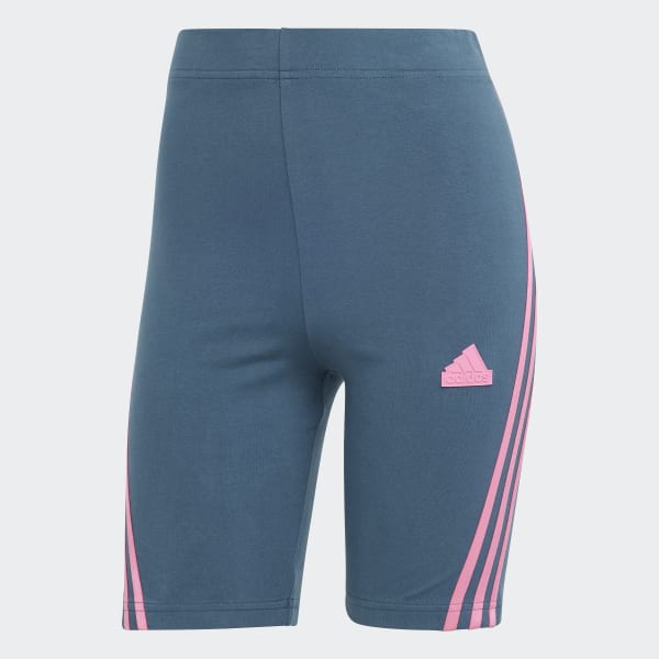 Turquoise Future Icons 3-Stripes Bike Shorts