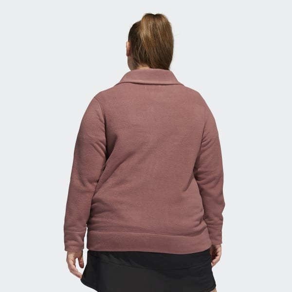 Burgundy Polar Fleece Jacket (Plus Size) TS407