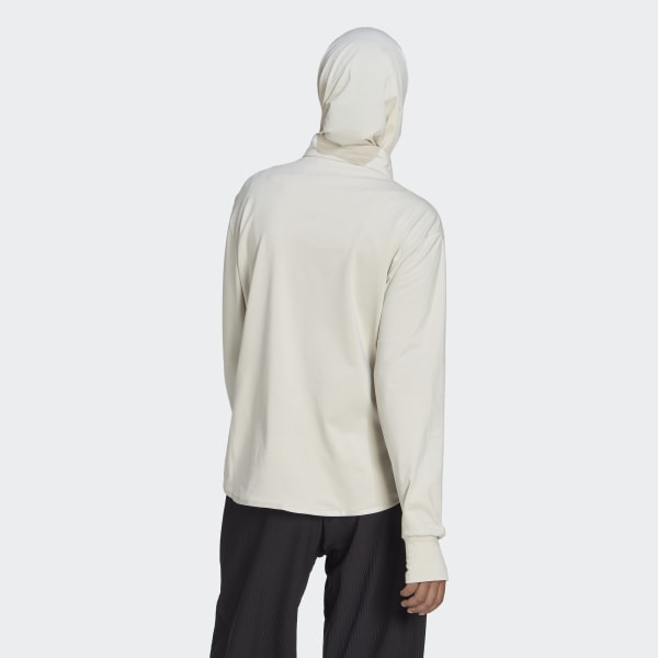 Beige Top de Entrenamiento Techfit AEROREADY Warm Cierre Corto