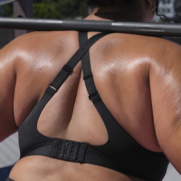 Negro Top Deportivo de Entrenamiento Tailored Impact Luxe Soporte Alto (Talla Grande)