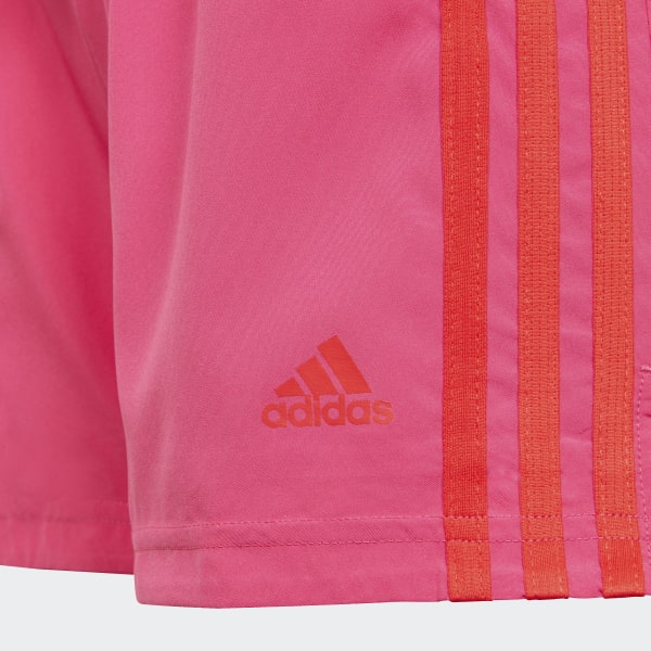 Rosa adidas Designed To Move 3-Streifen Shorts