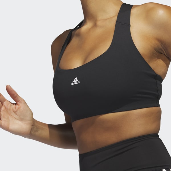 Jual adidas Powerimpact Training Medium-Support Logo Women Sport Bra -  Black