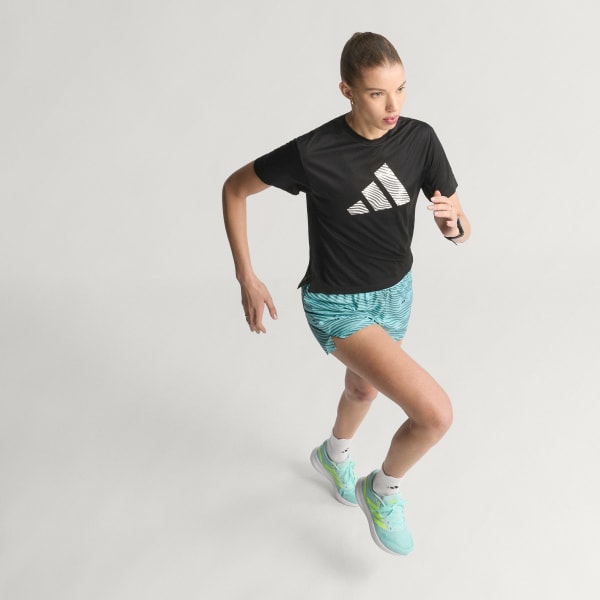 Negro Polera Adi365 Running Essentials Brand Love