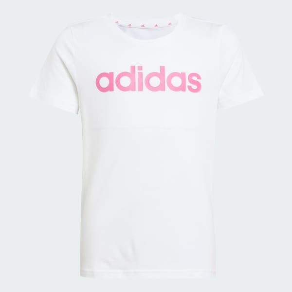 Blanco Polera Essentials Logo Lineal  Ajuste Ceñido