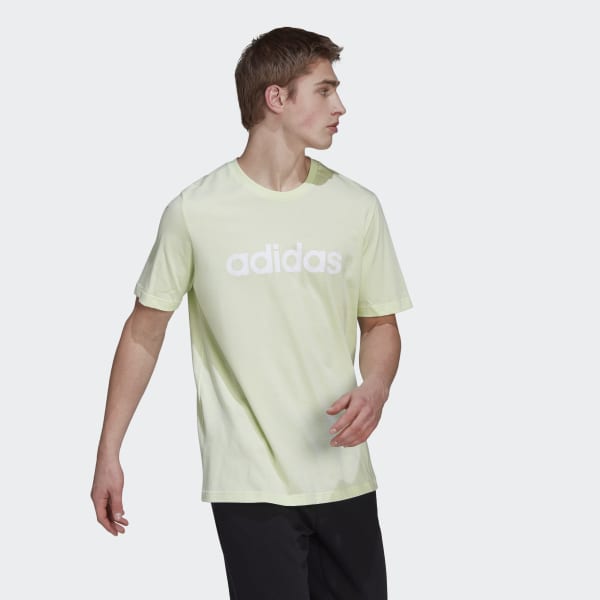 Green Essentials Embroidered Linear Logo T-Shirt 29192