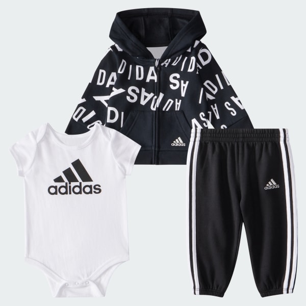 Three Piece Fleece Print Jacket Set