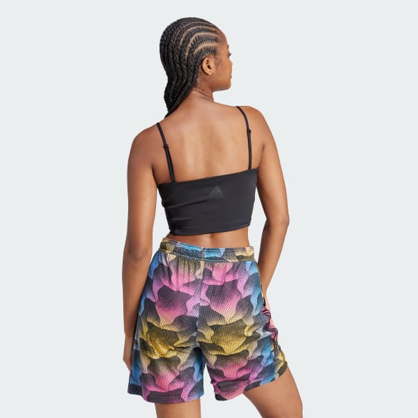 Negro Top Tiro Summer Con Tiras Elásticas Removibles
