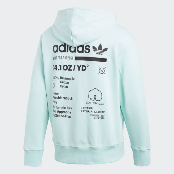 adidas kaval hoodie turquoise