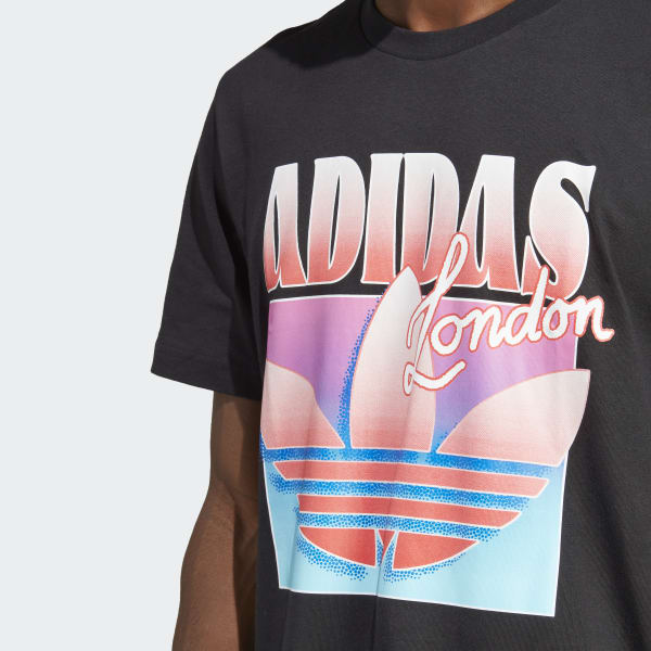 Czerń Key City London Brand Tee EYZ38
