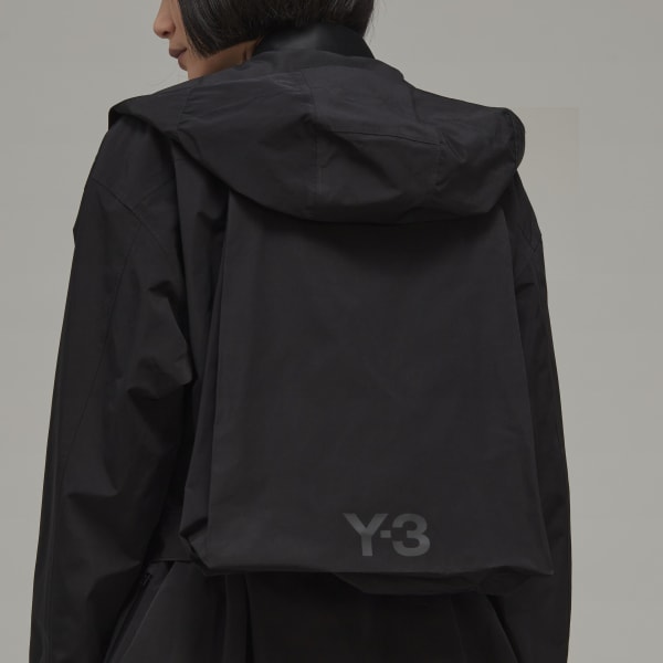 Czerń Classic Dorico Nylon Hooded Trench Coat H4954