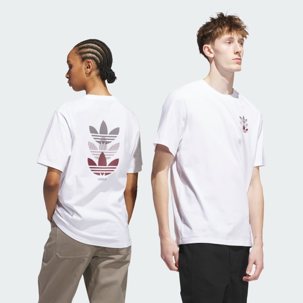 Blanco Polera Skateboarding Triple Trifolio