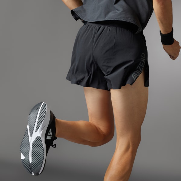 Negro Shorts Adizero Split para Running