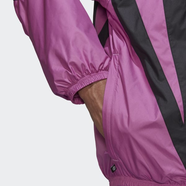 fialová Tepláková bunda adidas Rekive Graphic