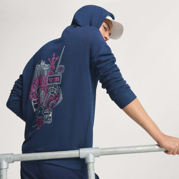 Blauw BMW Berlin-Marathon 2025 City Hoodie