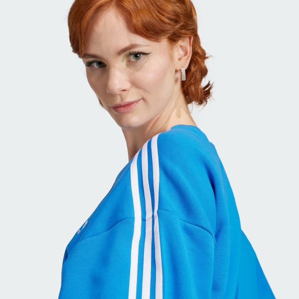 Loose Women\'s Sweatshirt Lifestyle | adidas adidas Blue - | US Adicolor Classics