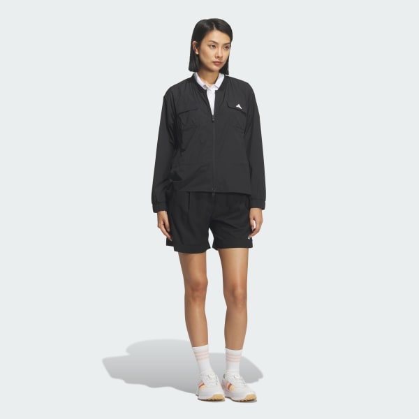 ブラック 防風性フルジップ軽量ジャケット