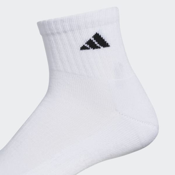 White Athletic Cushioned Quarter Socks 6 Pairs