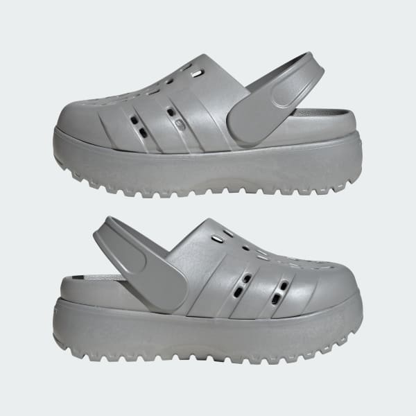 adidas Adilette Platform Clogs - Silver | adidas Thailand