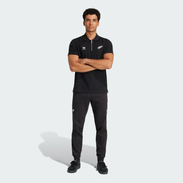 adidas 黒ポロシャツ adidas ポロシャツ オールブラックス エッセンシャルズ ワッフル