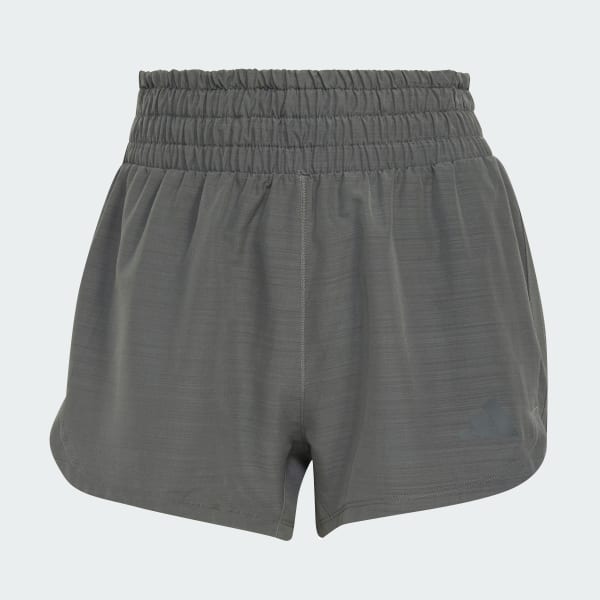 Grey Pacer Workout Woven High Rise Shorts