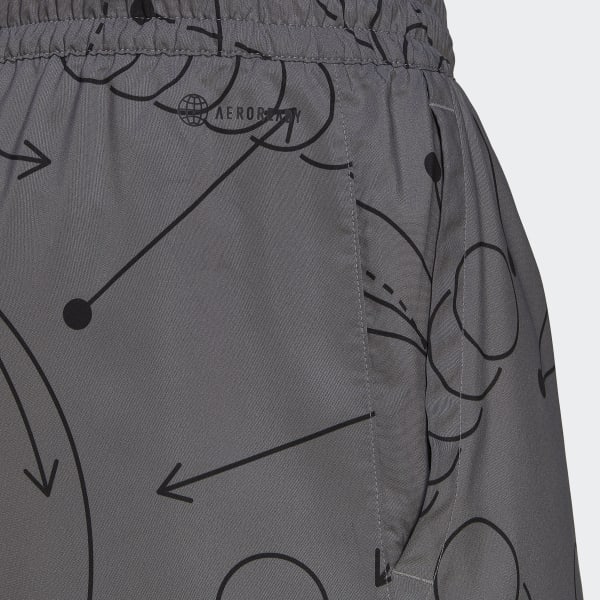 Grau Club Graphic Tennis Shorts WB466
