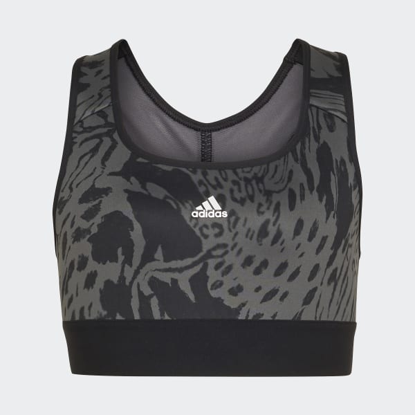 Grey AEROREADY Sport Icon Animal Print Sports Bra