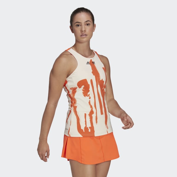 Beige Thebe Magugu Tennis New York Y-Back tanktop MLQ28