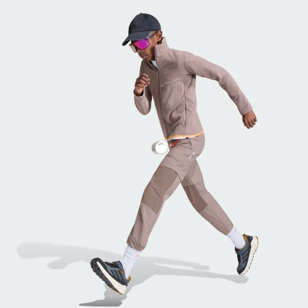 Marron Veste molleton zip intégral Terrex Multi Enfants