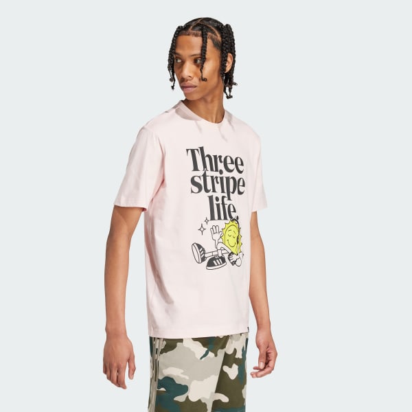 Rosa Playera Positivity Estampada
