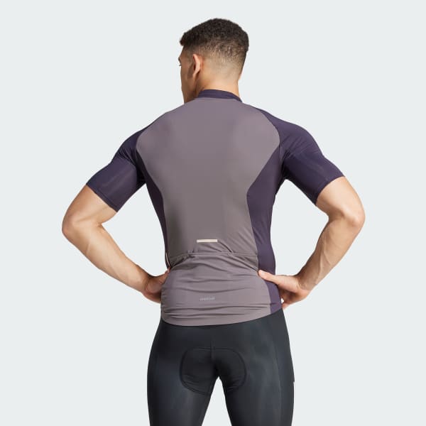 Brown Essentials 3-Stripes Cycling Jersey