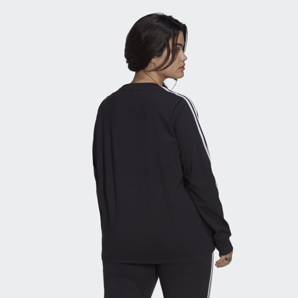 Black Adicolor Classics Long-Sleeve Top (Plus Size)