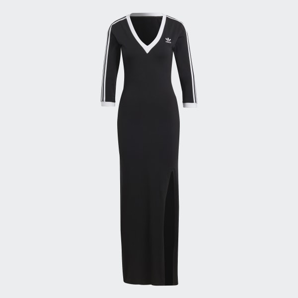 adidas Adicolor Classics 3-Stripes Maxi Dress - Black | Women's ...
