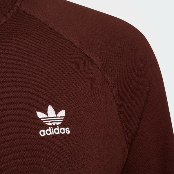 Marrom Moletom Trefoil Essentials Crew