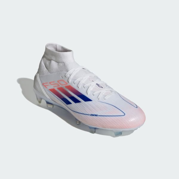 Blanco Zapatos de Fútbol F50 Pro para Mujer Terreno Firme