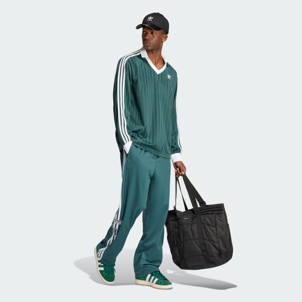 グリーン アディカラー ピケ サッカー長袖Tシャツ