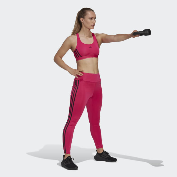 Roze Designed To Move High-Rise 3-Stripes 7/8 Sportlegging 28776