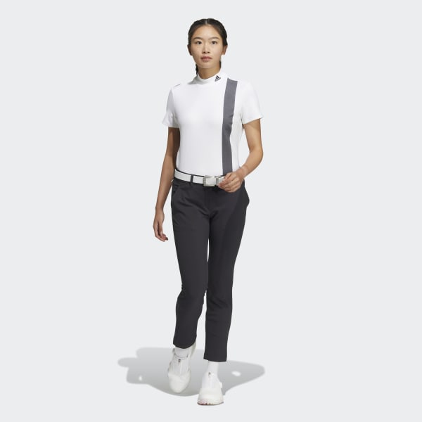 White AEROREADY 3-Bar Mock Neck Shirt HQ219