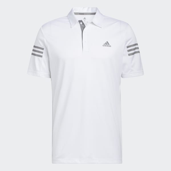 adidas 3-Stripes Golf Polo Shirt - White | adidas Canada